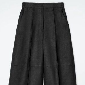 COS Black Linen Culottes